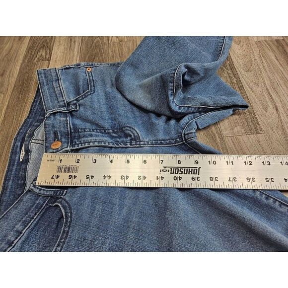 (3/$35) Old Navy Size 4 Pockets Super Skinny Mid Rise Whiskered Denim Blue Jeans - Picture 10 of 11